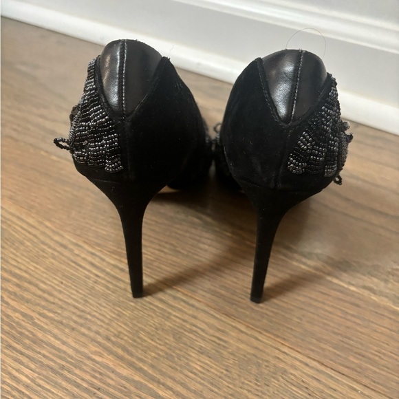 SAM EDELMAN Dani Black Suede Beaded 4" High Heel Women’s size 5 - Picture 11 of 14